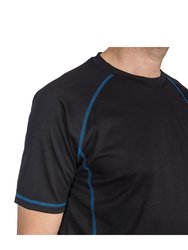 Mens Albert Active Short Sleeved T-Shirt - Black