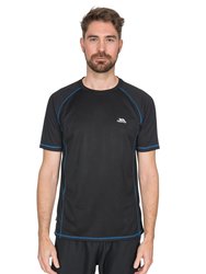 Mens Albert Active Short Sleeved T-Shirt - Black - Black