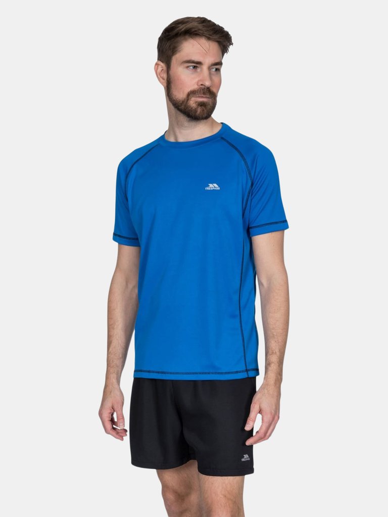 Mens Albert Active Short Sleeved T-Shirt - Blue - Blue
