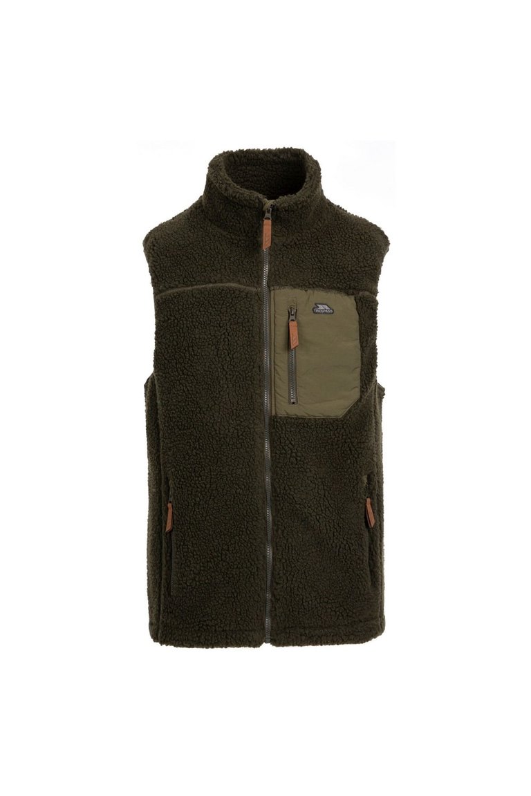 Mens Buckless Fleece Vest - Ivy