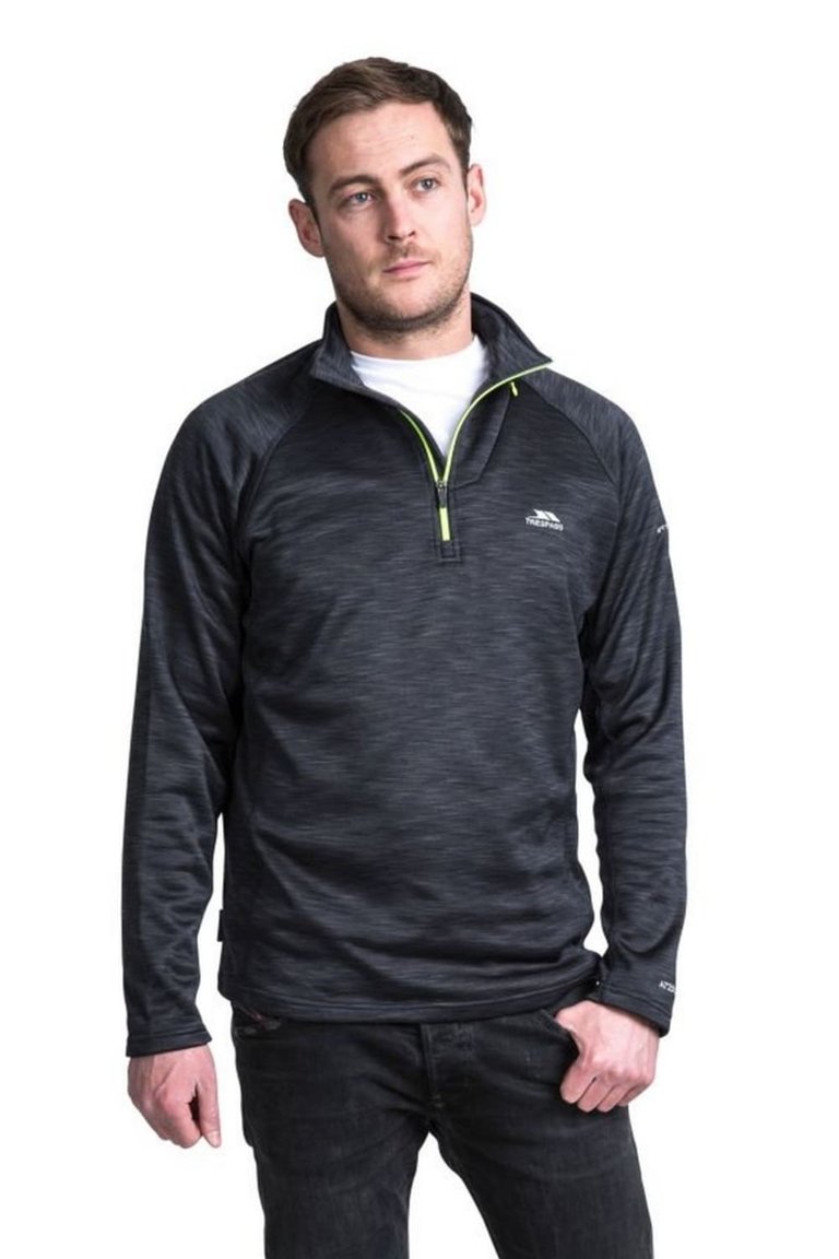 Mens Collins Half Zip Fleece Top - Black Marl - Black Marl