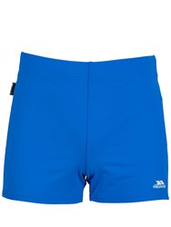 Mens Exerted Contrast Panel Swim Shorts - Bright Blue - Bright Blue