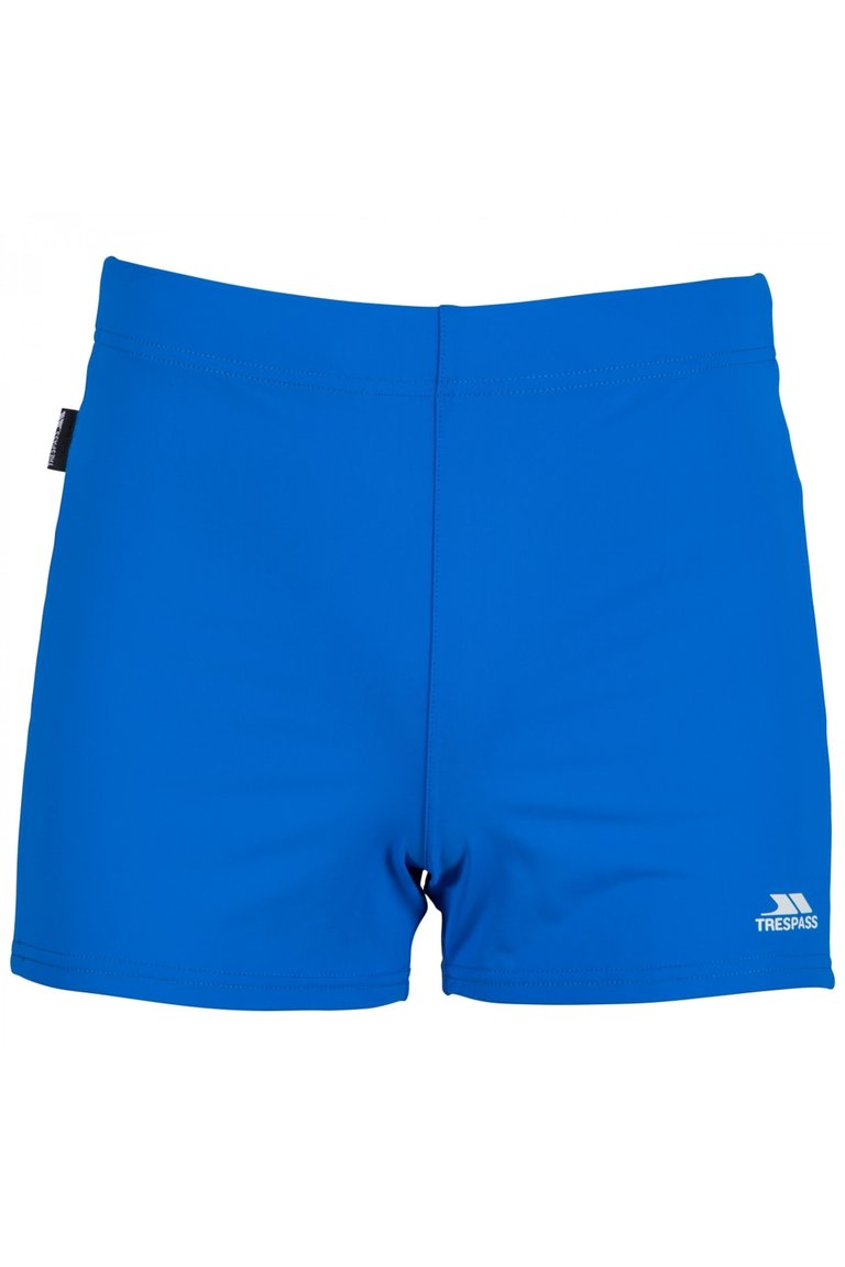 Mens Exerted Contrast Panel Swim Shorts - Bright Blue - Bright Blue