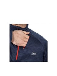 Mens Harold Half Zip Fleece Top - Navy Marl