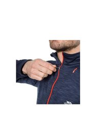 Mens Harold Half Zip Fleece Top - Navy Marl