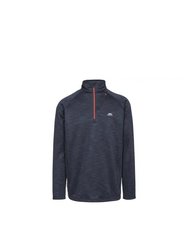 Mens Harold Half Zip Fleece Top - Navy Marl - Navy Marl