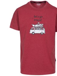 Mens Motorway T-shirt (Red Marl) - Red Marl