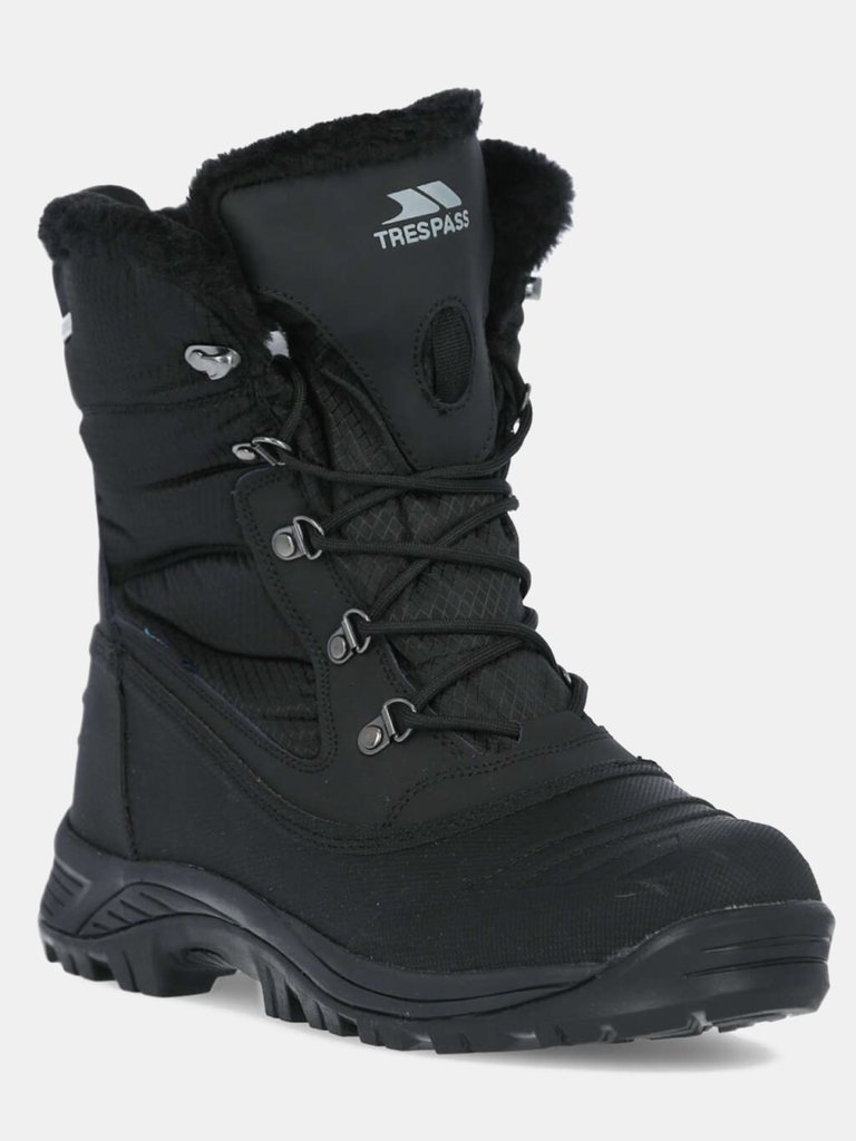 Mens Negev II Leather Snow Boots - Black