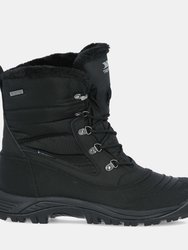 Mens Negev II Leather Snow Boots - Black - Black