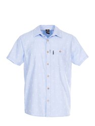 Mens Slapton Palm Shirt - Pale Blue - Pale Blue