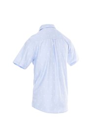 Mens Slapton Palm Shirt - Pale Blue