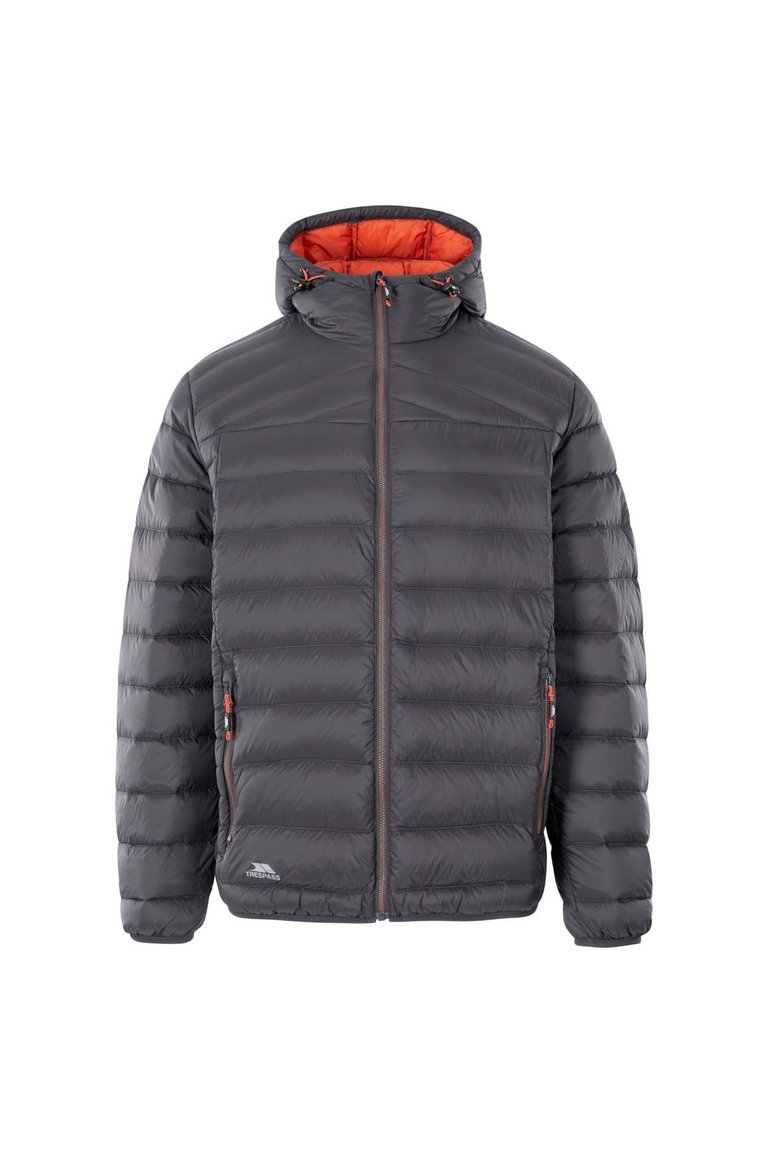 Mens Whitman II Down Jacket - Dark Grey/Burnt Orange - Dark Grey/Burnt Orange