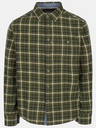 Mens Withnell Checked Cotton Shirt - Green