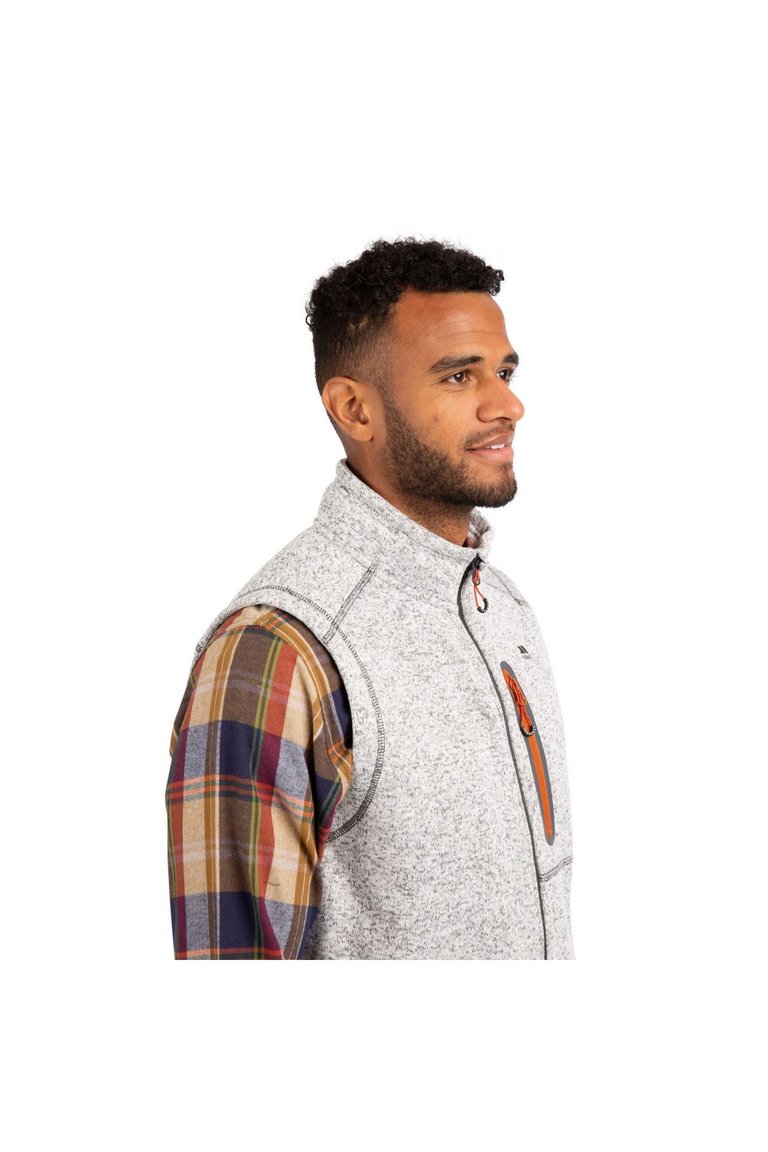 Mens Woodley Fleece Vest - Ghost Marl - Ghost Marl