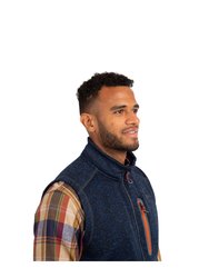 Mens Woodley Fleece Vest - Navy Marl