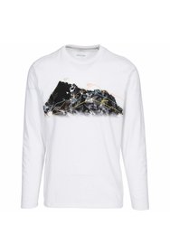 Mens Wrenburyton Long-Sleeved T-Shirt - White - White