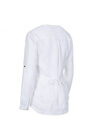 Messina Womens Casual Cotton Blouse - White