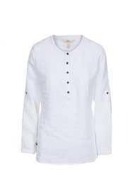 Messina Womens Casual Cotton Blouse - White