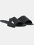 Slide Mens Cushioned Sandal - Black/White