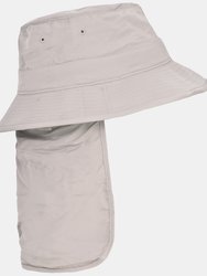 Trespass Adults Unisex Bearing Bucket Hat With Neck Protector - Pebbles
