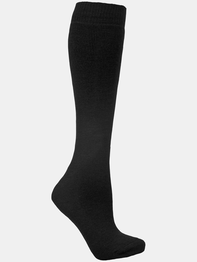 Trespass Adults Unisex Tubular Luxury Wool Blend Ski Tube Socks (Black) - Black