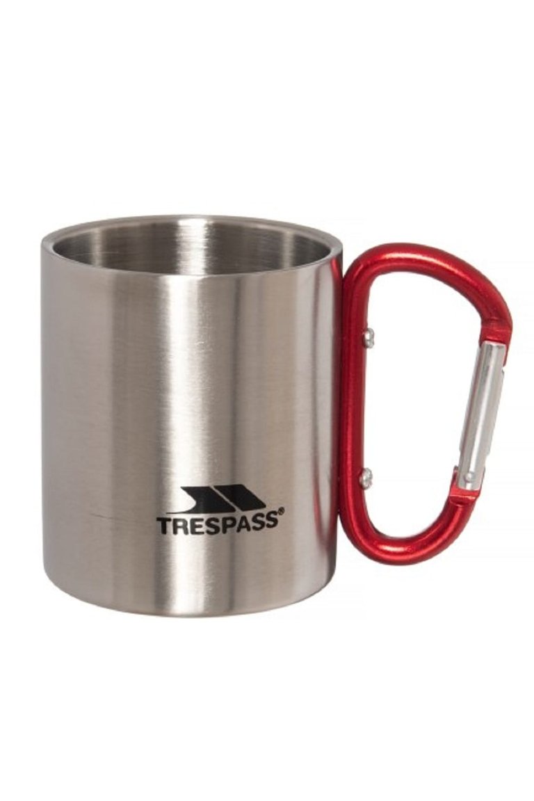 Trespass Bruski Carabiner Clip Travel Cup/Mug (Silver) (One Size) - Silver