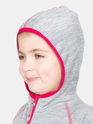 Trespass Childrens Girls Goodness Full Zip Hooded Fleece Jacket (Platinum Marl)