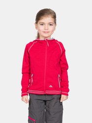 Trespass Childrens Girls Goodness Full Zip Hooded Fleece Jacket (Raspberry Marl) - Raspberry Marl