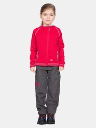 Trespass Childrens Girls Goodness Full Zip Hooded Fleece Jacket (Raspberry Marl)