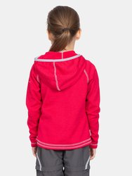 Trespass Childrens Girls Goodness Full Zip Hooded Fleece Jacket (Raspberry Marl)