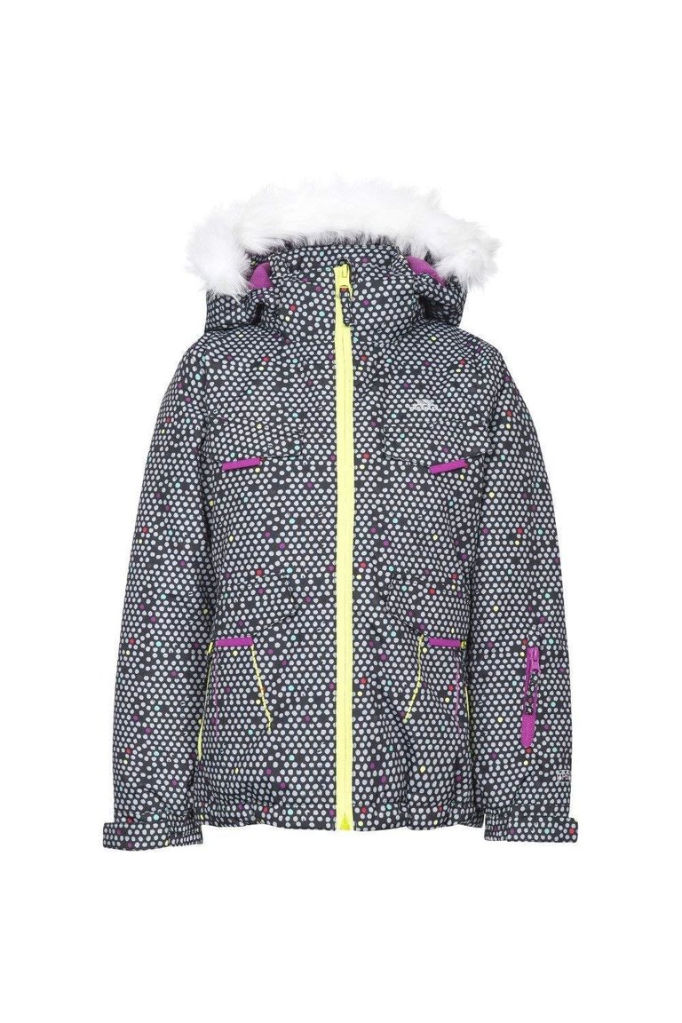 Trespass Childrens Girls Hickory Ski Jacket (Black) - Black