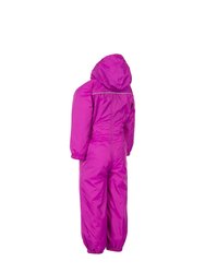 Trespass Little Kids Unisex Dripdrop Padded Waterproof Rain Suit (Purple Orchid)