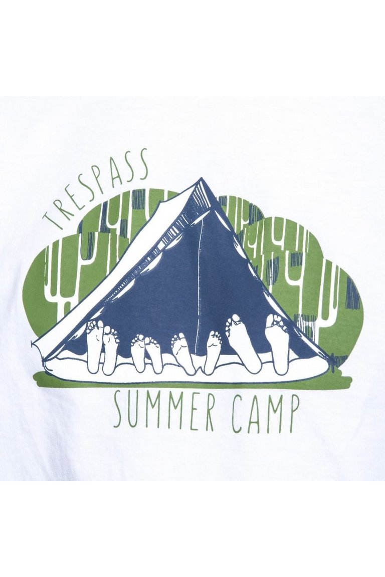 Trespass Mens Camp Casual Short Sleeve T-Shirt (White)