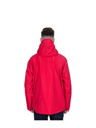 Trespass Mens Corvo Hooded Full Zip Waterproof Jacket/Coat - Red