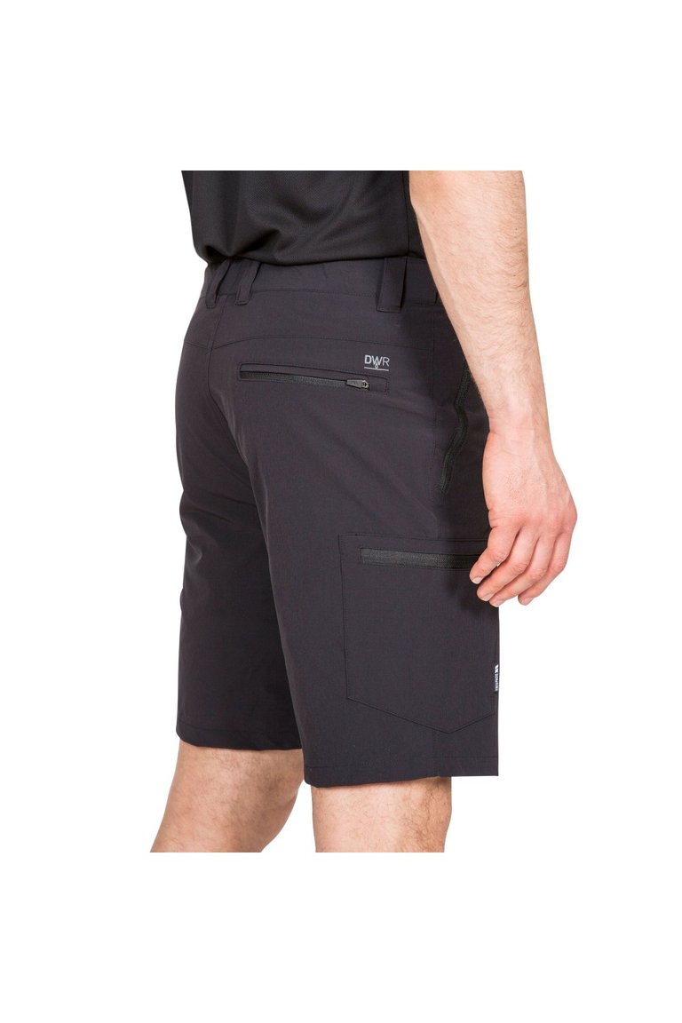 Trespass Mens Gatesgillwell Water Repellent Cargo Shorts (Black)