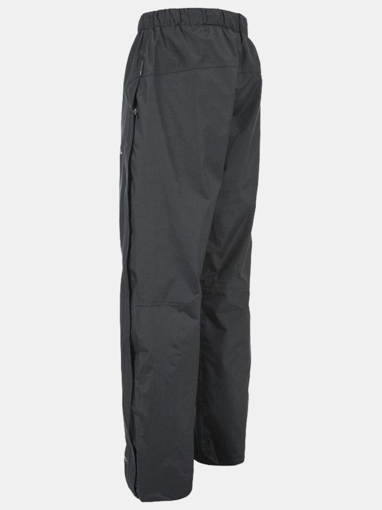 Trespass Mens Purnell Waterproof & Windproof Over Trousers (Black)