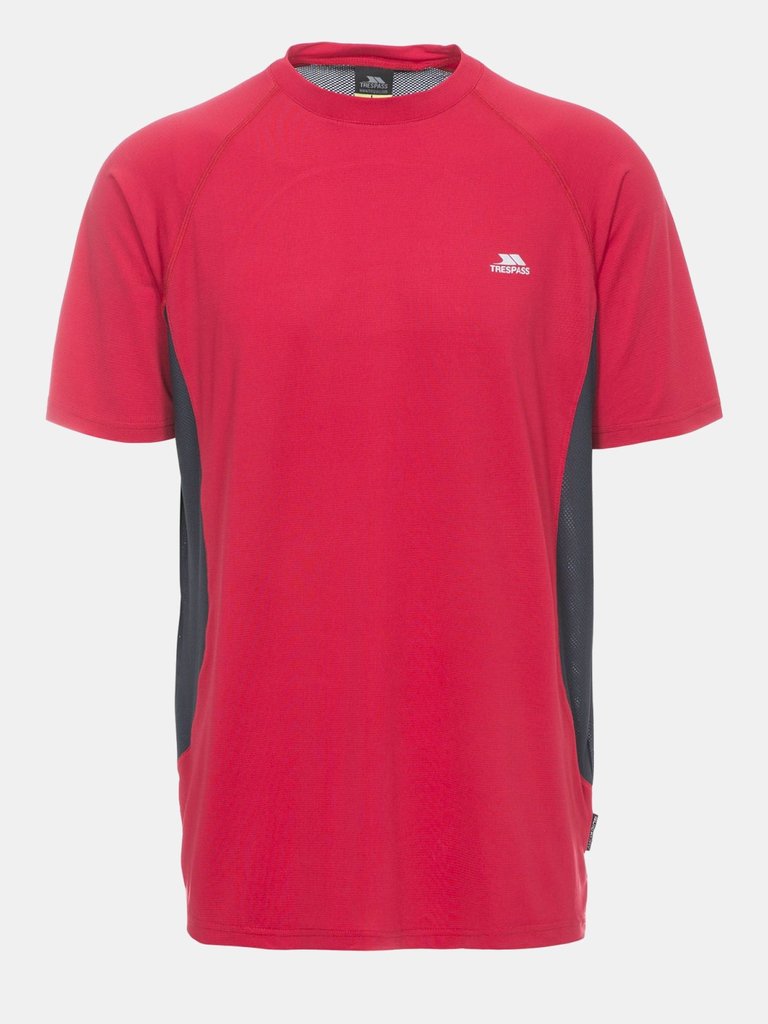 Trespass Mens Reptia Short Sleeve Quick Dry Active T-Shirt (Red) - Red