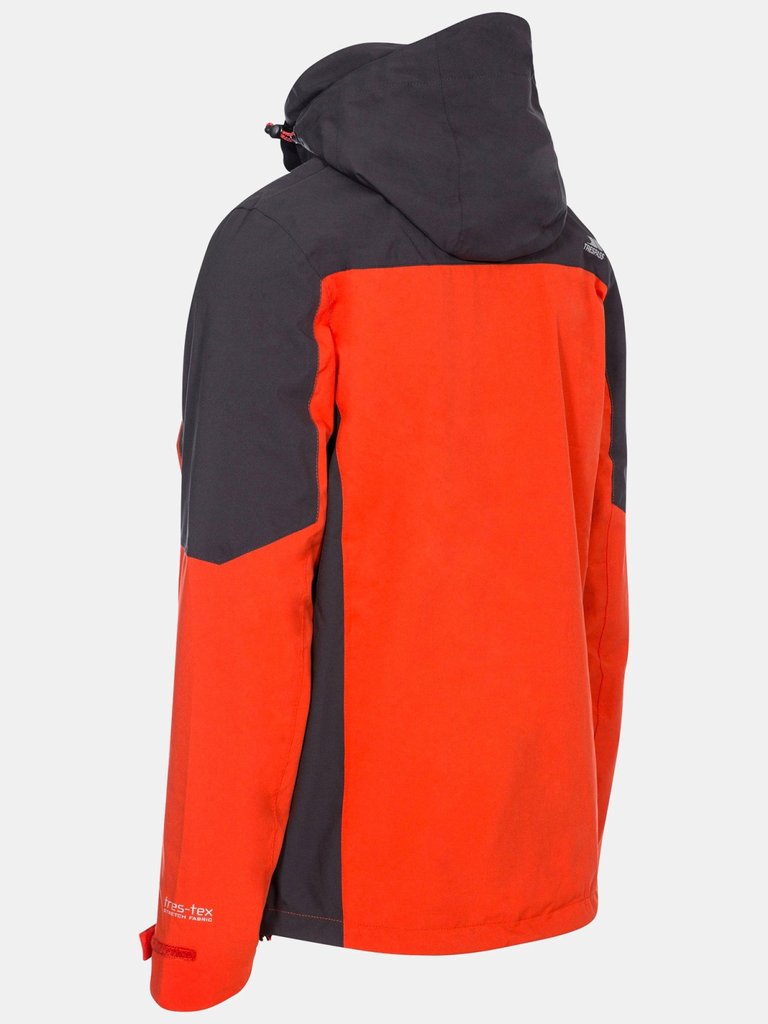 Trespass Mens Tappin Hooded Waterproof Jacket (Flame)