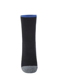 Trespass Mens Tracked Insect Repellent Socks (2 Pairs) (Black/Dark Gray Marl)