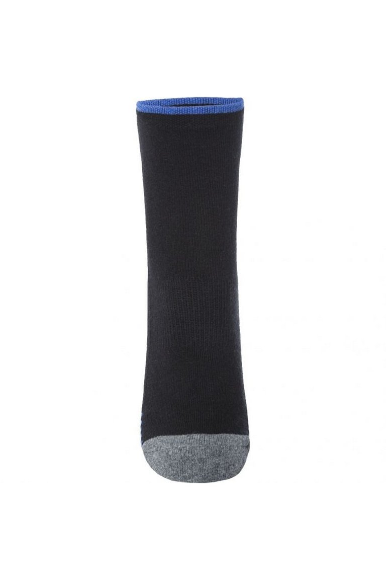 Trespass Mens Tracked Insect Repellent Socks (2 Pairs) (Black/Dark Gray Marl)