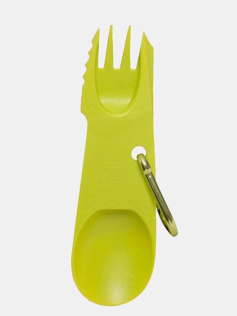 Trespass Snorky 3 In 1 Cutlery Utensil (Green) (One Size) - Green