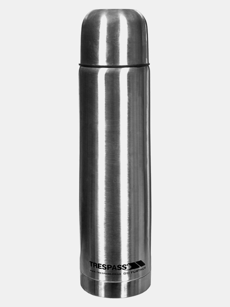 Trespass Thirst 100 Stainless Steel Flask (1L) (Silver) (1L) - Silver
