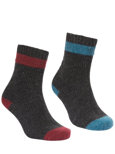 Trespass Trespass Unisex Adult Agenta Boot Socks (Black/Aqua Blue/Fig) product