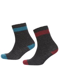 Trespass Unisex Adult Agenta Boot Socks (Black/Aqua Blue/Fig)