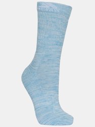 Trespass Womens Helvellyn Trekking Socks (Pack Of 3) (Rose Melange/Blue Melange/Sage Melange)