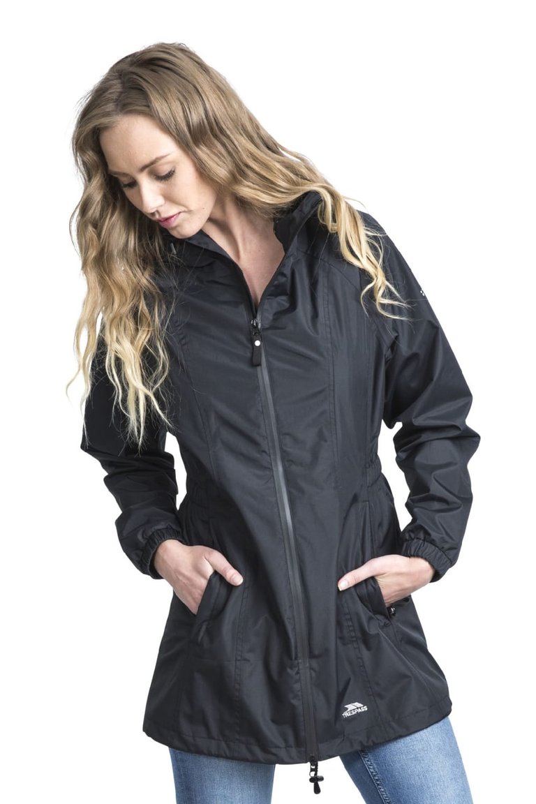 Trespass Womens/Ladies Daytrip Waterproof Shell Jacket (Black)