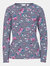 Trespass Womens/Ladies Dellini Floral Long-Sleeved Top - Black/White/Pink/Blue Stripe