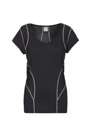 Trespass Womens/Ladies Erlin Short Sleeve Sports T-Shirt (Black) - Black
