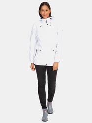Trespass Womens/Ladies Flourish Waterproof Jacket (White)