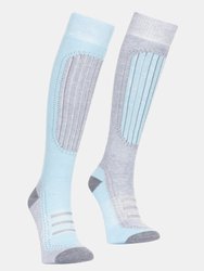 Trespass Womens/Ladies Janus II Ski Socks (Pack Of 2) (Mist/aqua) - Mist/aqua